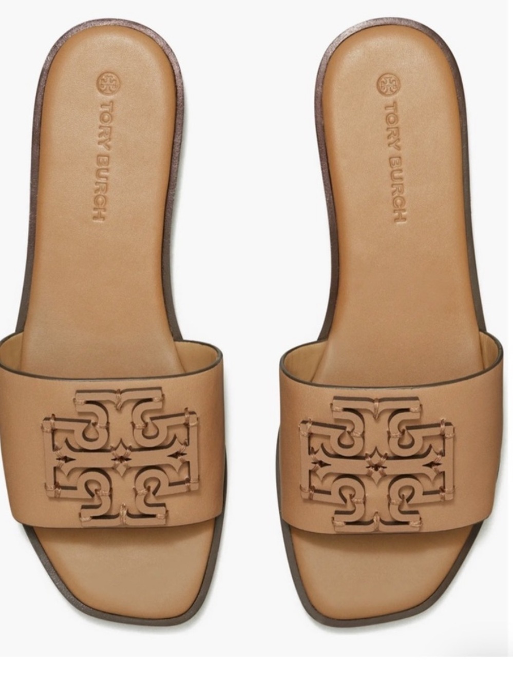 Tory Burch Ines Slides Almond Flour Tan